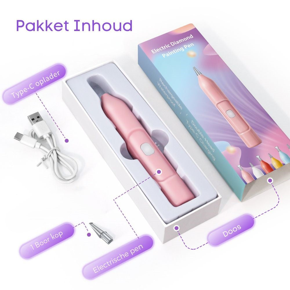 Elektrische Diamond Painting Pen - 6 Kleuren