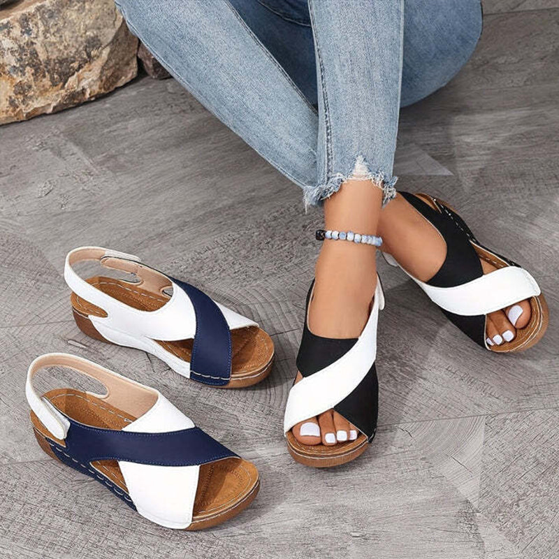 Sandales orthopédiques à talon compensé super confortables pour femmes