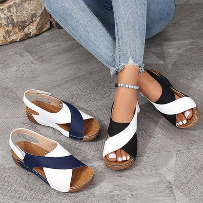 Sandales orthopédiques à talon compensé super confortables pour femmes