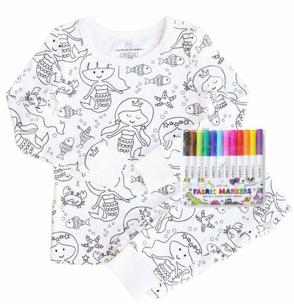 All Colorable Pajama Prints | Two Piece Set