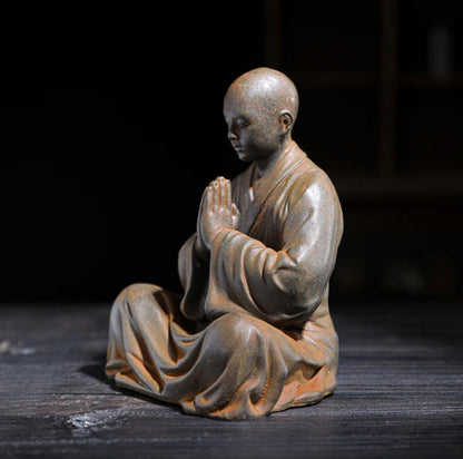 Rustic Sitting Buddhist Monk