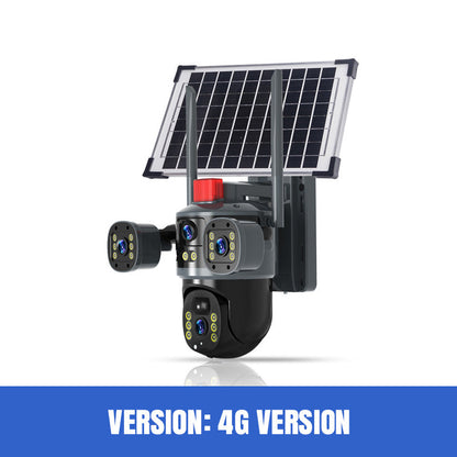 💥2025 Nouvelle vente chaude🎥 Caméra dôme solaire à triple objectif 360°✈️ livraison gratuite